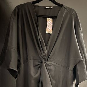 boohoo black dress